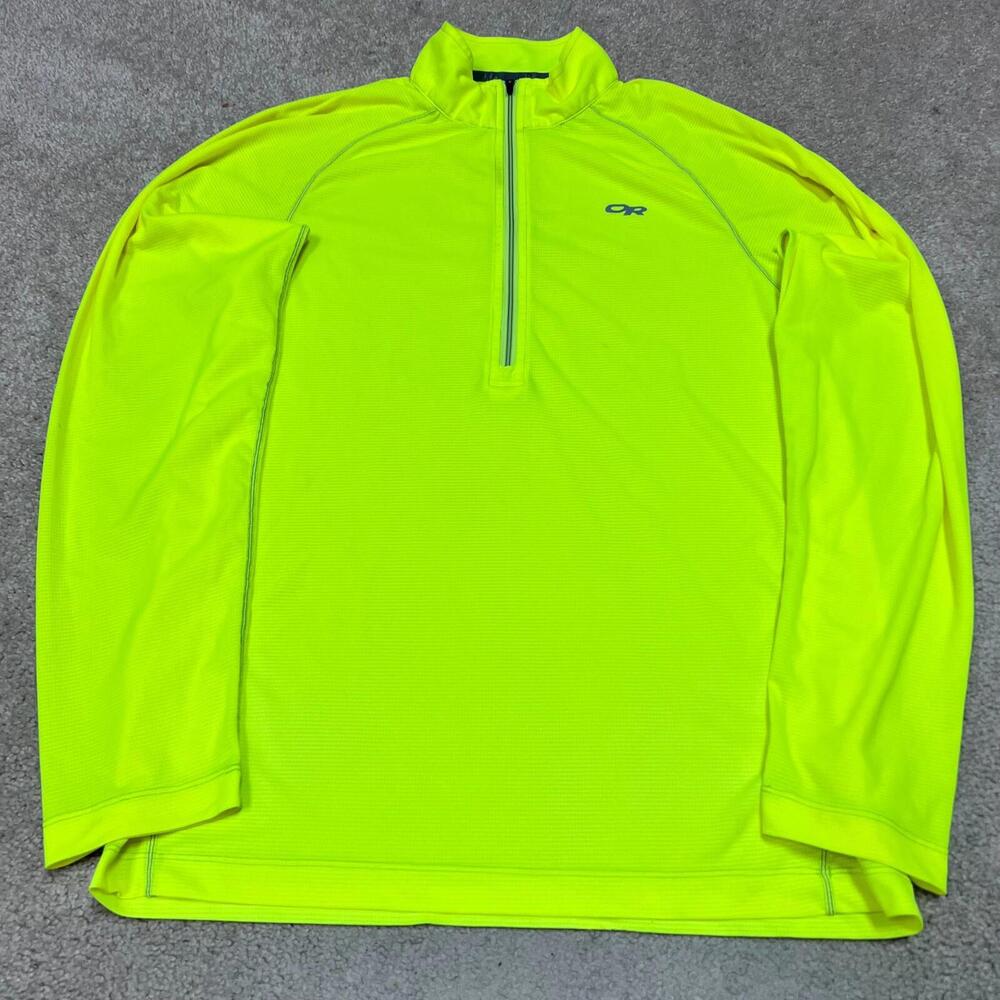 Outdoor Voices Pullover Sweatshirt Lightweight Yellow 1/4 Zip Men's Size Small - Picture 5 of 12